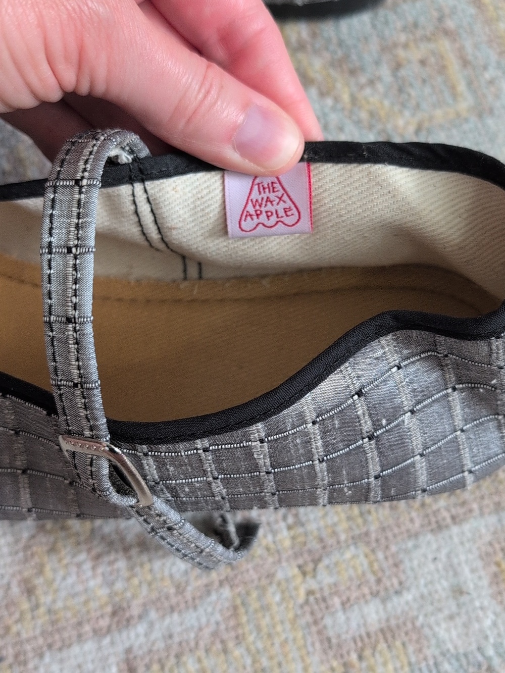 Wax Apple Mary Jane Flats in Silver Silk - Picture 4 of 8